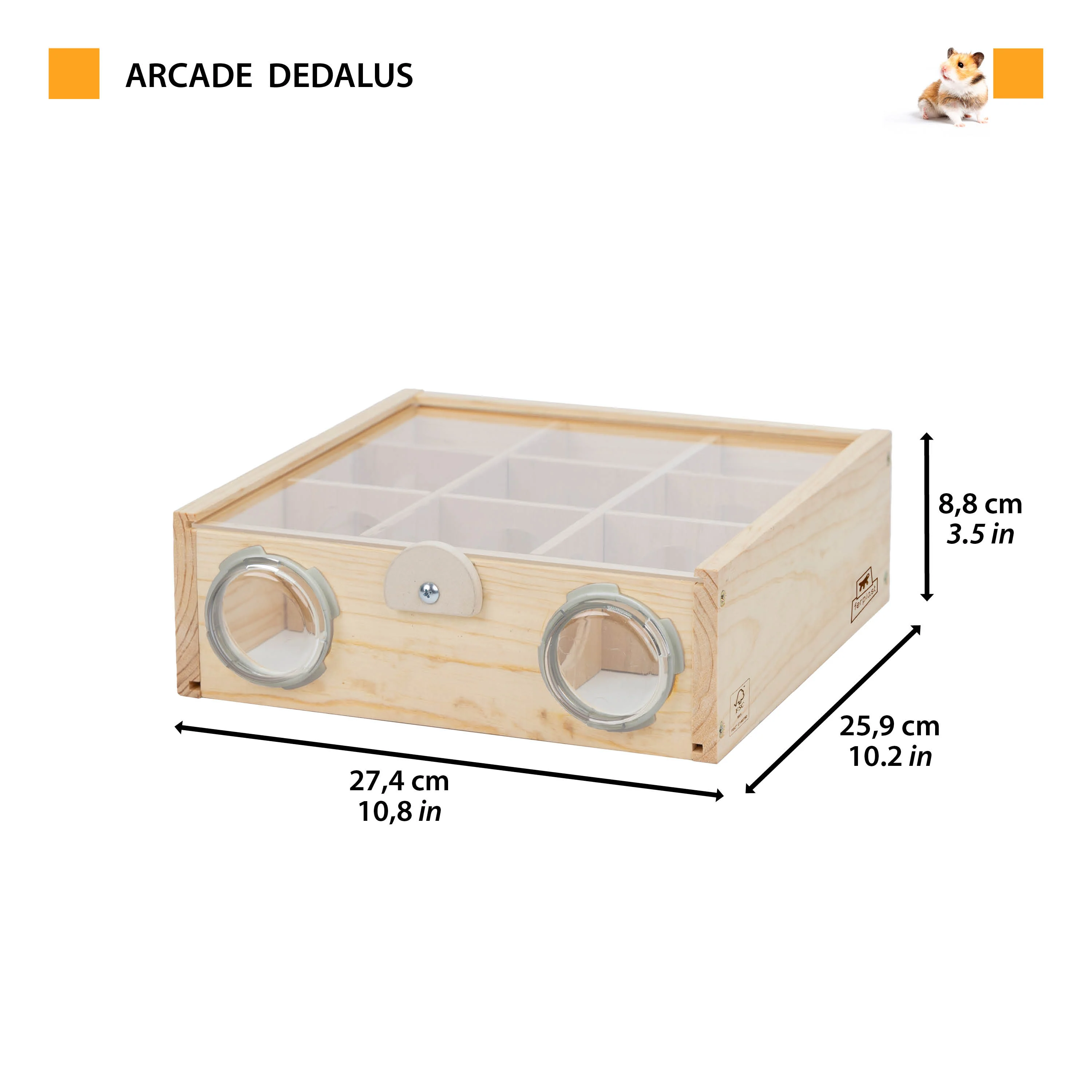 ARCADE DEDALUS Wooden hamster toy - Image 2