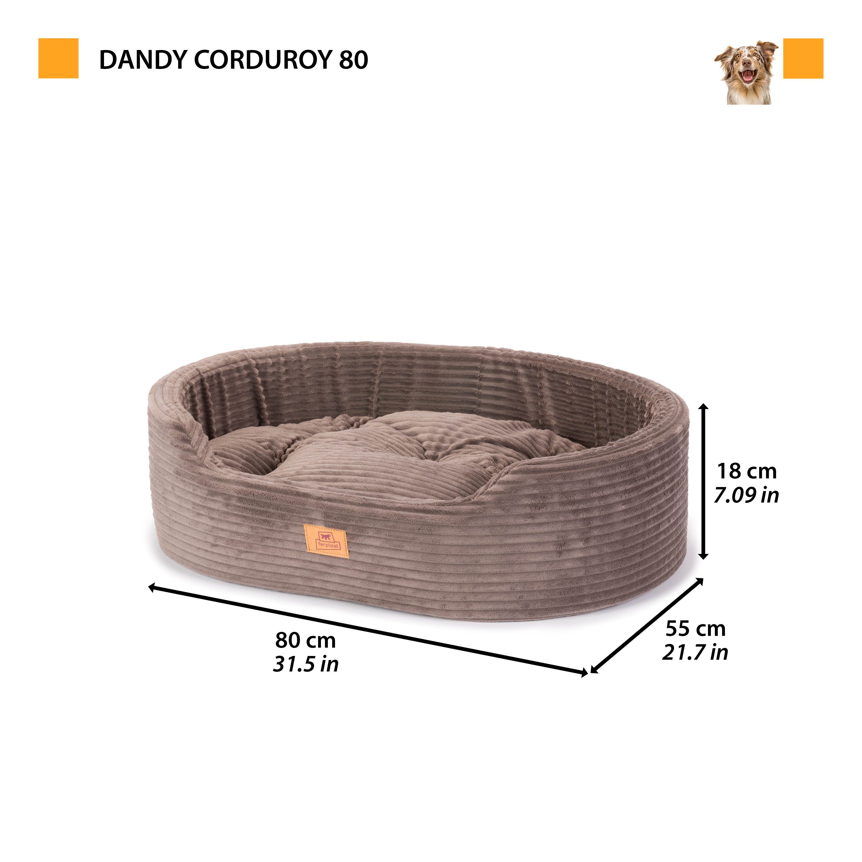 DANDY CORDUROY Sofa-style bed with removable cushion for dogs and cats - Image 32