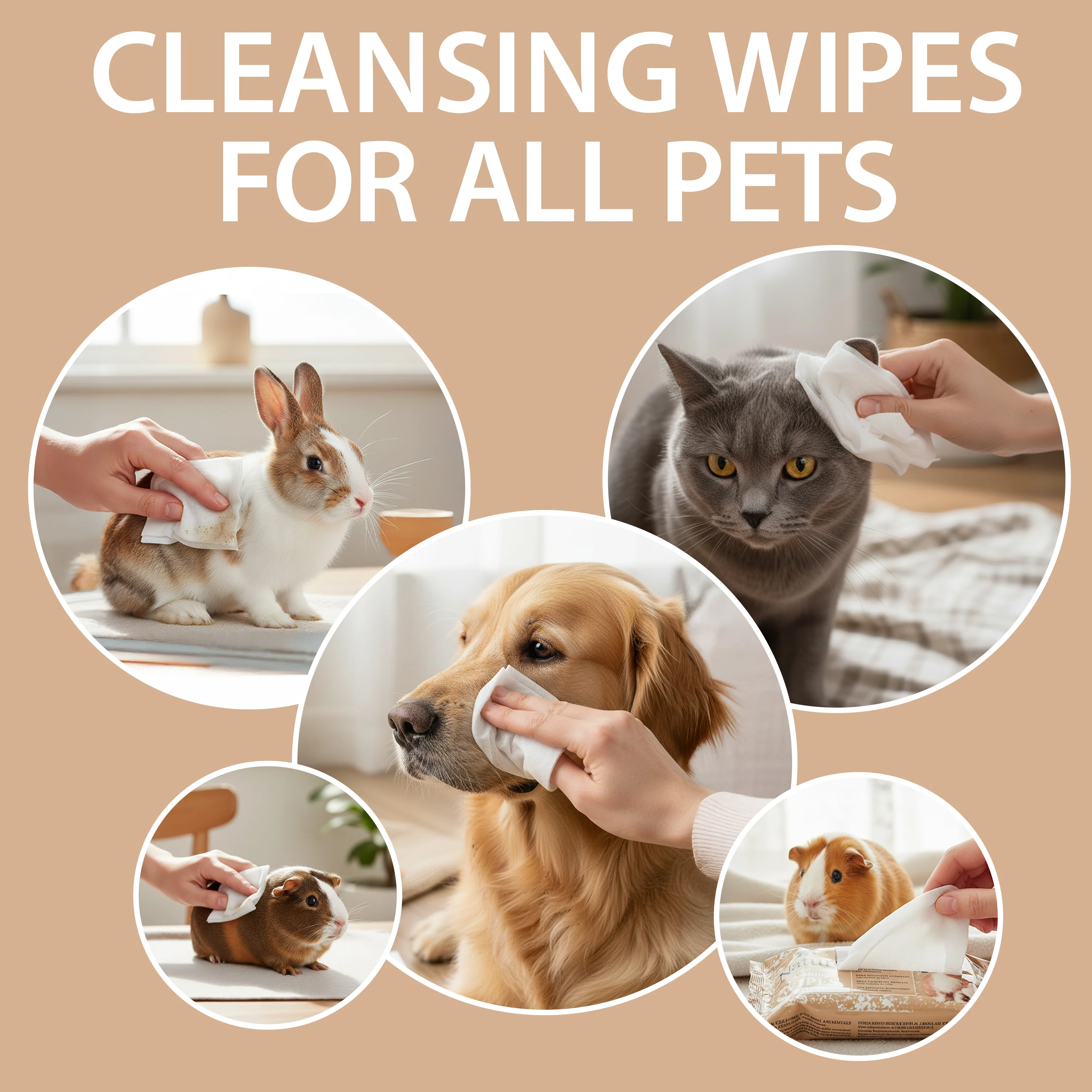 TRAVEL POCKET WIPES FOR DOGS AND CATS NATURÈ (x8) - Image 4