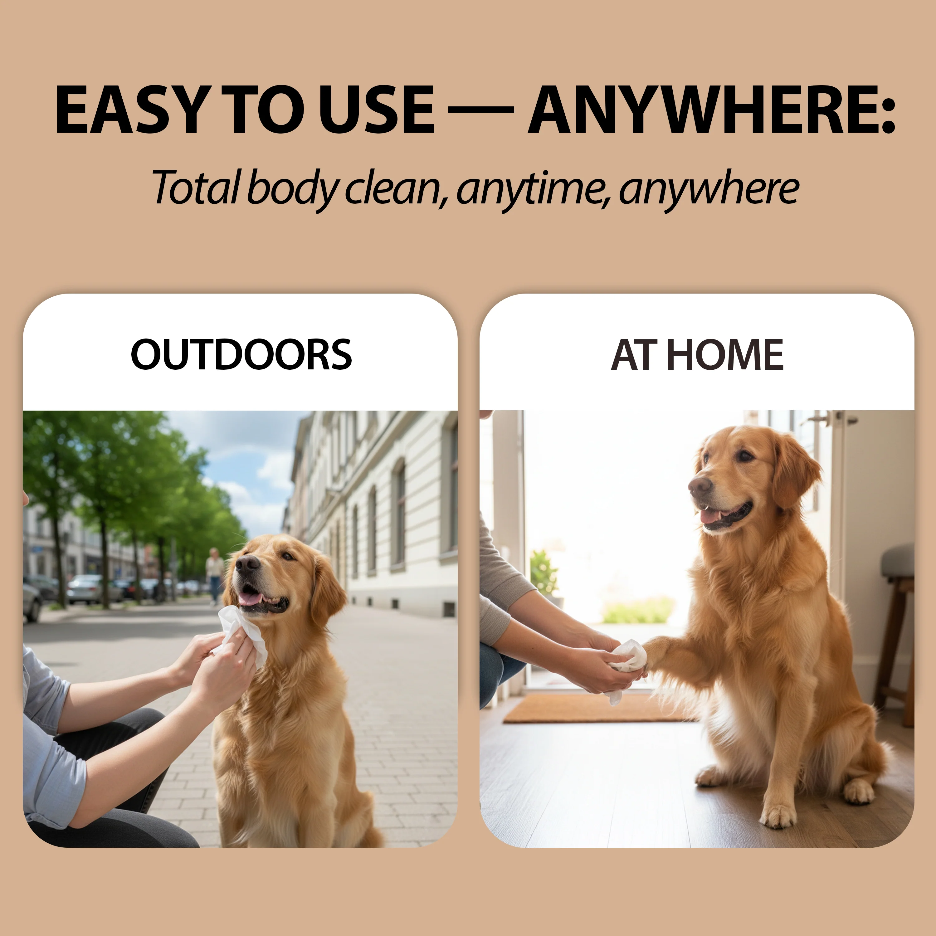 TRAVEL POCKET WIPES FOR DOGS AND CATS NATURÈ (x8) - Image 5