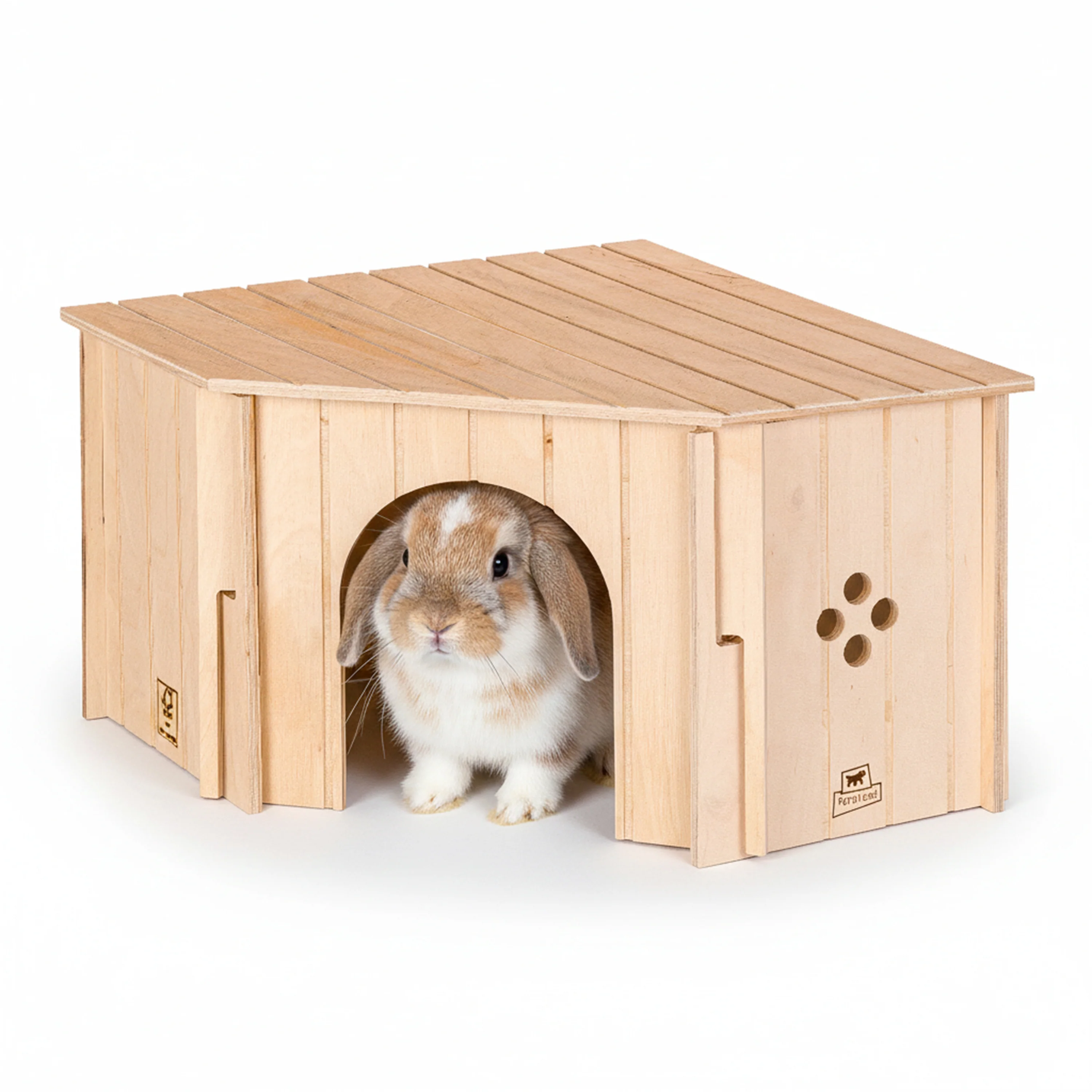 SIN CORNER Wooden Corner House for Small Animals - Image 5