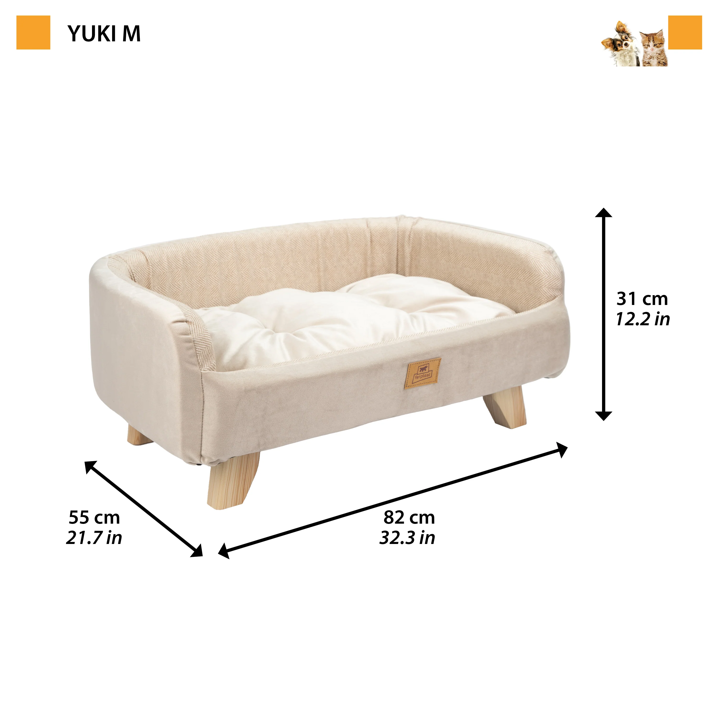 YUKI Wooden Dog and Cat Bed - Image 11